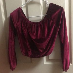 Red Velvet Crop Top